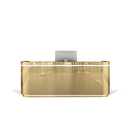 Salon Office Store  Reception Desk with Fully Assembled Feature and Stainless Steel Surface JDT-1028